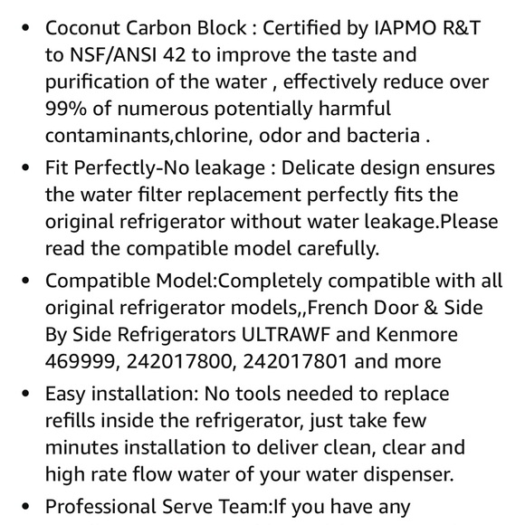 Belvita/Jetery : Refrigerator Water Filters Compatible with ULTRAWF (3 pack) - Picture 7 of 7